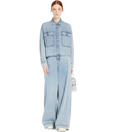 Weekend Max Mara Vega Light Blue Wide Leg Jeans