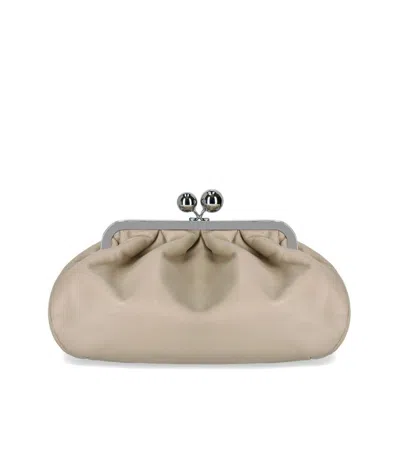 Weekend Max Mara Pasticcino Cubico Medium Sand Clutch Bag