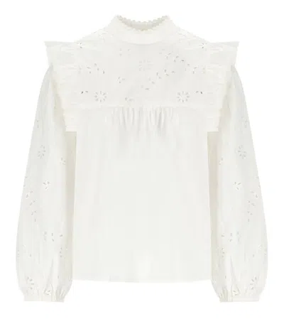 Weekend Max Mara Taddeo Broderie Anglaise Poplin Shirt