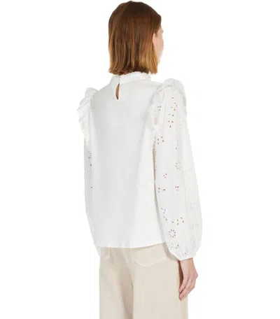 Weekend Max Mara Taddeo Broderie Anglaise Poplin Shirt
