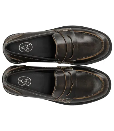 Ash Winona Dark Brown Loafer In Multi