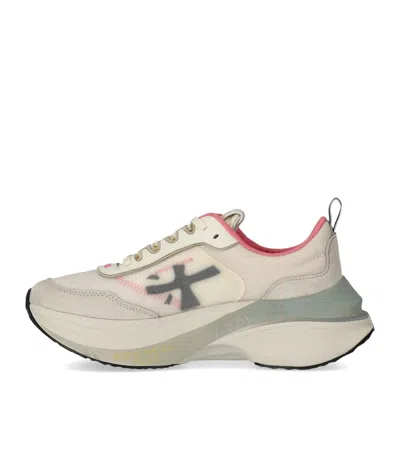 Premiata Hill 7509 Sneaker With Suede And Nylon Accents In Neutral