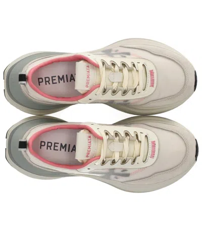 Premiata Hill 7509 Sneaker With Suede And Nylon Accents In Neutral