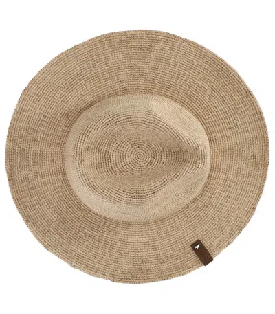 Weekend Max Mara Fumato Beige Hat In Brown
