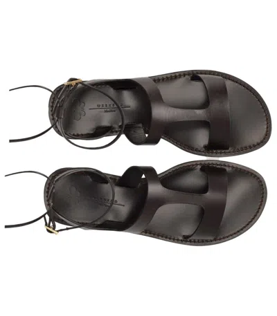 Weekend Max Mara Lemma Brown Flat Sandal In Black
