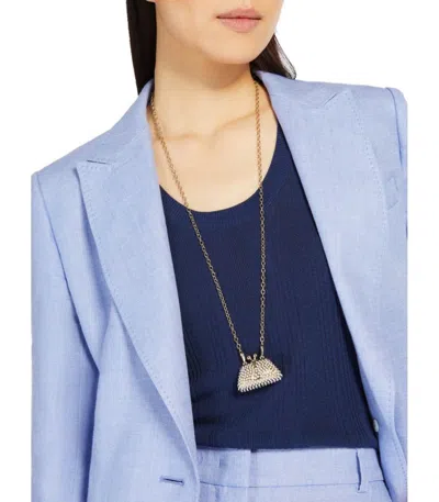 Weekend Max Mara Pasticcino Bag Gold Necklace In Gold
