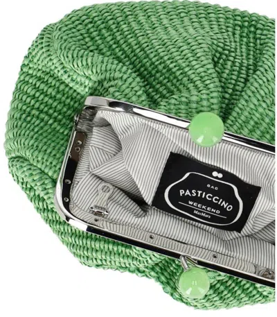 Weekend Max Mara Pasticcino Palmas Small Emerald Green Clutch Bag