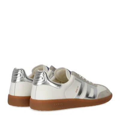 Back70 Cloud Metallic Silver Sneaker In White