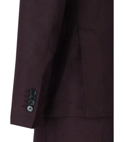 Manuel Ritz Burgundy Suit In Multi