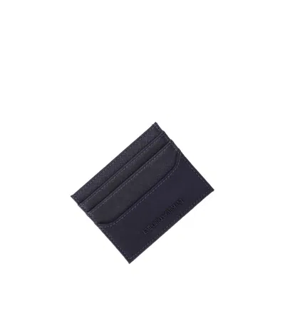 Emporio Armani Blue Wallet+card Holder Set In Black