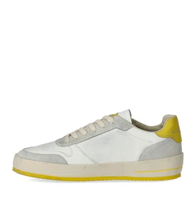 Philippe Model Nice White Yellow Sneaker In Multi