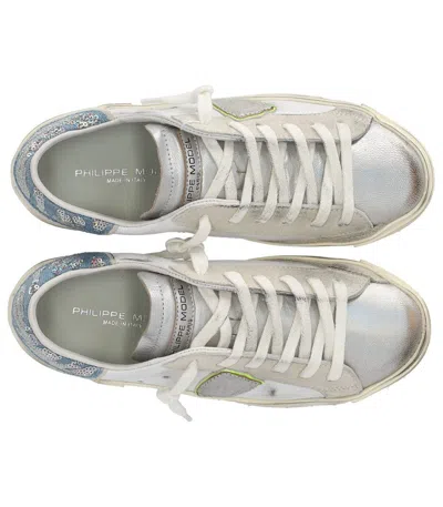 Philippe Model Prsx Low Veau Metal Paillettes Multi Sneaker