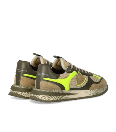 Philippe Model Olympique Neon Military Green Sneaker In Multi