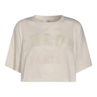 Chloé Biologic Cotton T-shirt With Frontal Logo Patch