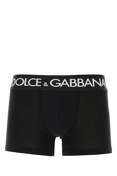 Dolce & Gabbana Bipack Logo Regular Boxer In Black