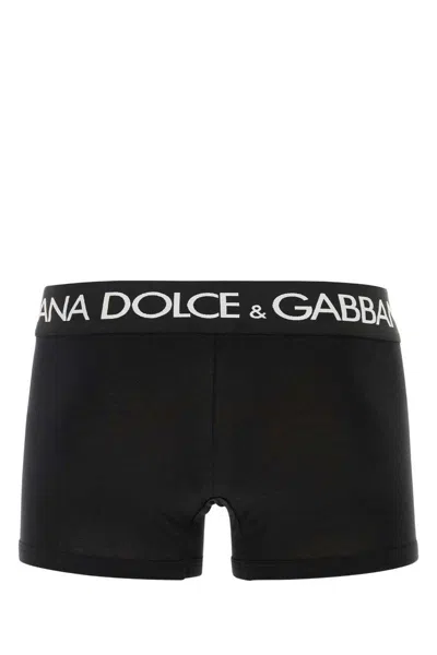 Dolce & Gabbana Bipack Logo Regular Boxer In Black