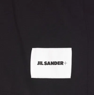 Jil Sander Confezione Da 3 T-shirt In Cotone Con Etichetta Logo In Black