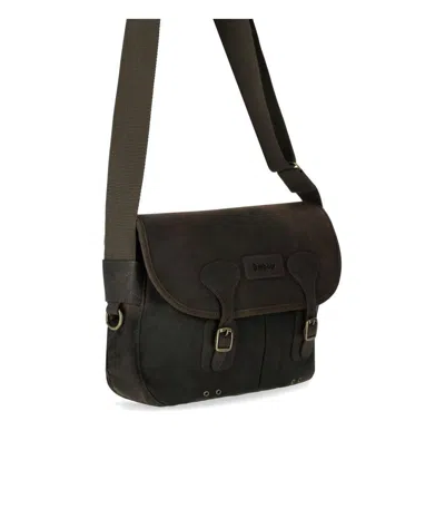 Barbour Tarras Wax Olive Green Crossbody Bag