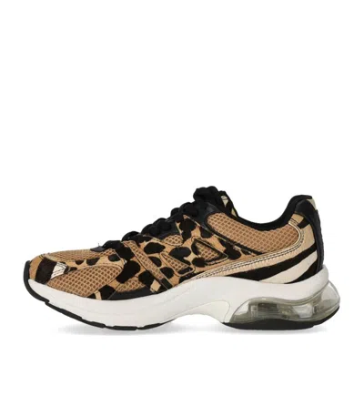 Michael Kors Leopard Printed Kit Extreme Mesh Trainers In Brown