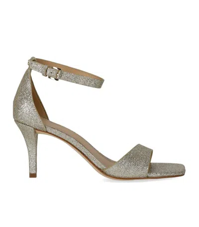 Michael Kors Glitter-embellished Sandals In Neutral