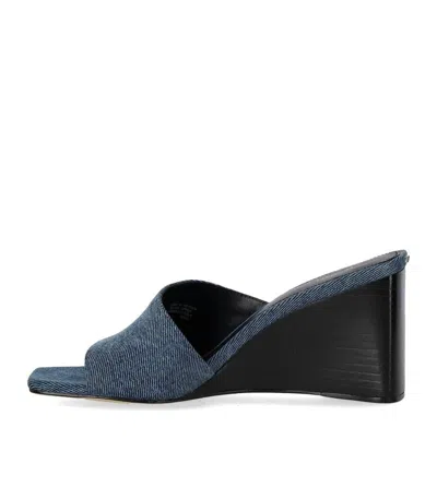 Michael Kors Merriam Wedge In Jeans Fabric In Blue