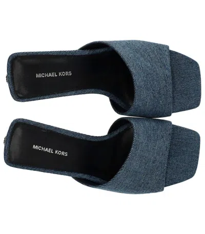 Michael Kors Merriam Wedge In Jeans Fabric In Blue