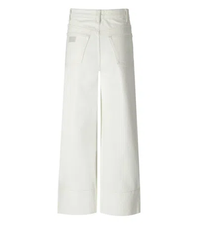 Ganni White Cropped Jeans In White