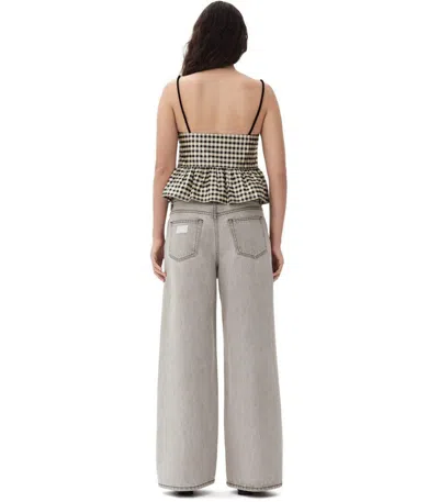 Ganni Future Grey Wide Leg Jeans