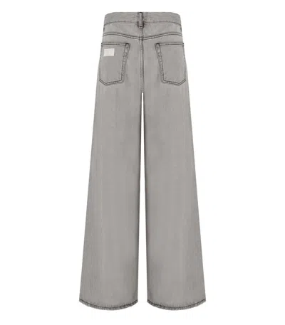 Ganni Future Grey Wide Leg Jeans
