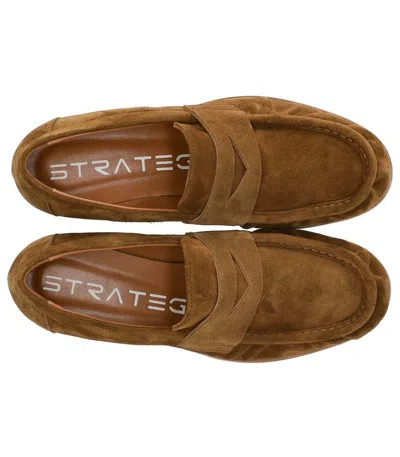 Strategia Cognac Suede Loafer
