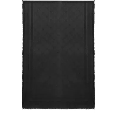 Elisabetta Franchi Monogram-jacquard Frayed Scarf