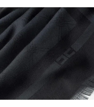 Elisabetta Franchi Monogram-jacquard Frayed Scarf