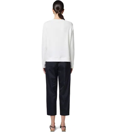 Elisabetta Franchi Ivory Sweatshirt With Logo Lettering In White