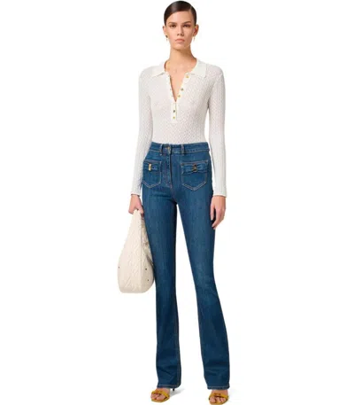 Elisabetta Franchi Jeans With Bow Detail