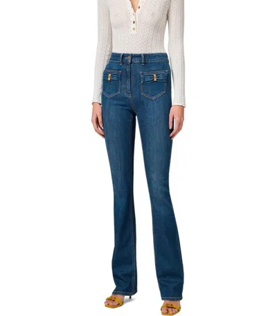 Elisabetta Franchi Jeans With Bow Detail
