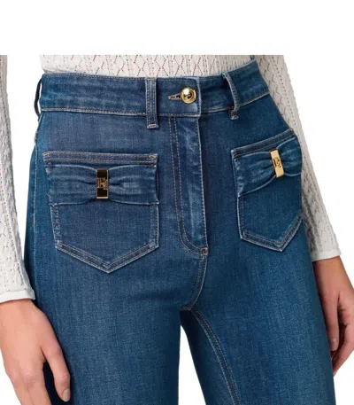 Elisabetta Franchi Jeans With Bow Detail