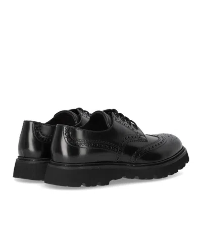 Doucal's Derby Black Brogue Lace-up Shoe