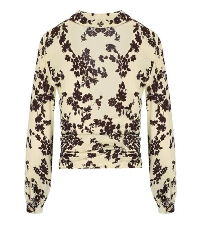 Elisabetta Franchi Lemonade Cacao Floral Shirt