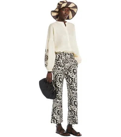 Weekend Max Mara Ilex Ecru Shirt In Blue