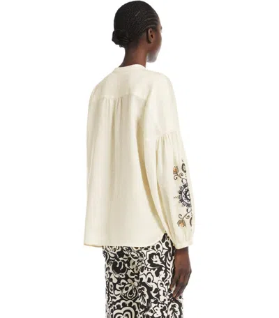 Weekend Max Mara Ilex Ecru Shirt In Blue
