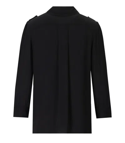Elisabetta Franchi Black Shirt With Bow In Black