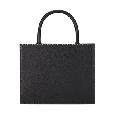 Elisabetta Franchi Borsa Tote Nera Piccola Con Impunture A Contrasto
