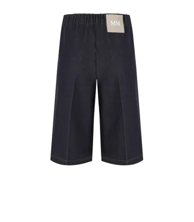 Max Mara Texas Blue Denim Effect Bermuda Shorts