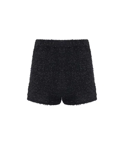 Elisabetta Franchi Tweed Shorts With Logo Chain