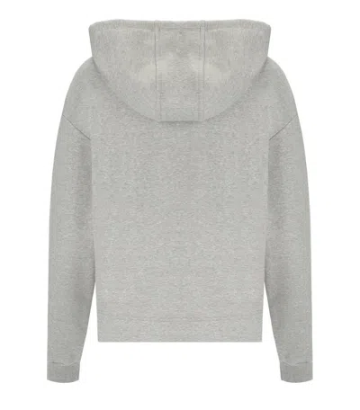 Max Mara Angora Grey Hoodie In Gray