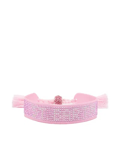 Mc2 Saint Barth Beaded-tassel Bracelet In Pink
