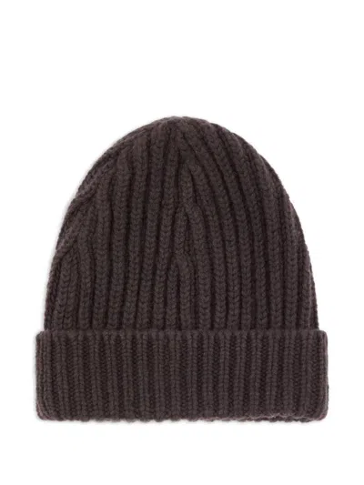 Tod's Ribbed-knit Beanie In Brown