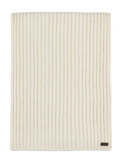 Tod's Ribbed-knit Scarf In Neutral