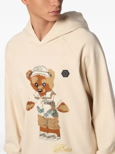 Philipp Plein Teddy Bear-motif Hoodie In Neutral