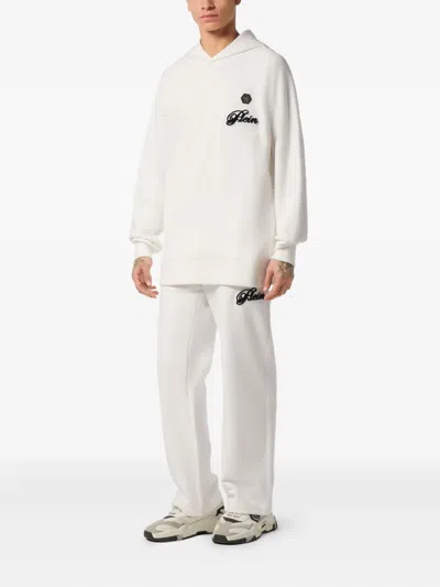 Philipp Plein Logo-patch Hoodie In Neutral